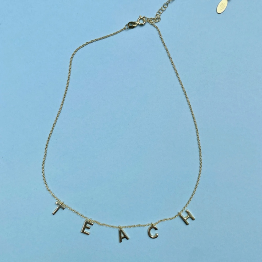 "TEACH" Letter Necklace